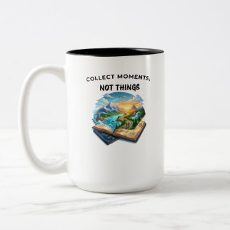 Taza Bicolor Colecciona Momentos No Cosas | Viaje Inspirador
