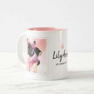Taza Bicolor Colgajo de fotos personalizado con huella de garra