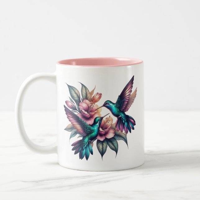 Taza Bicolor Colibrí (Izquierda)