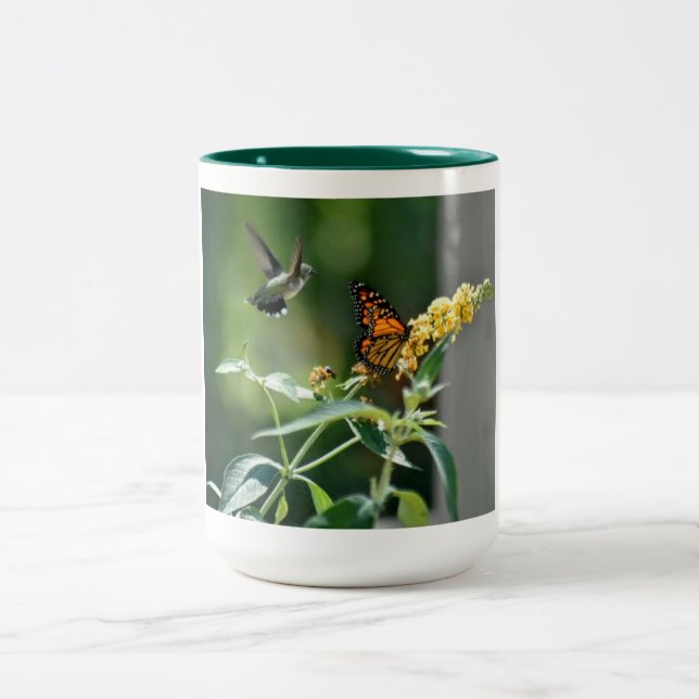 Taza Bicolor Colibrí y mariposa (Centro)