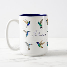 Taza Bicolor Colibríes