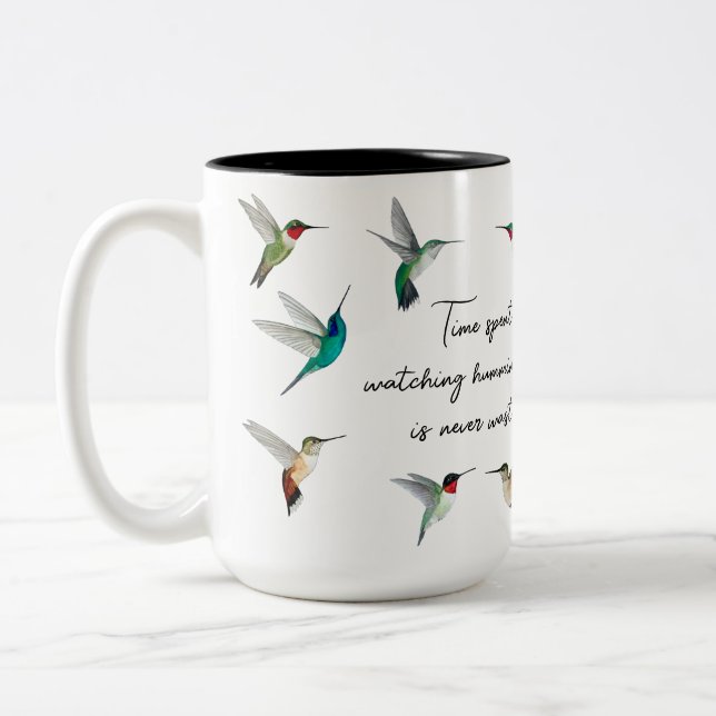 Taza Bicolor Colibríes de América del Norte (Izquierda)