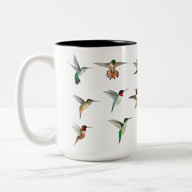 Taza Bicolor Colibríes de América del Norte  (Izquierda)