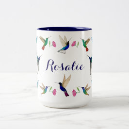 Taza Bicolor Colibríes personalizados