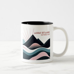 Taza Bicolor Colinas coloreadas del Parque Provincial Mount Sey