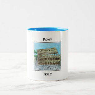 Taza Bicolor Coliseo, Roma, Italia