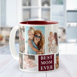 Taza Bicolor Collage 10 Photos Best Mom Ever<br><div class="desc">Ponle las 10 mejores fotos con mama en este lindo modelo de taza de cafe con collage de 10 fotos para regalar a mama. Este diseño para mama es ideal para regalar en cumpleaños, aniversarios, navidad dia de la madre, se puede personalizar el texto de la taza. Consejo para mejores...</div>