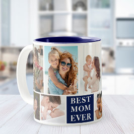 Taza Bicolor Collage 10 Photos Best Mom Ever