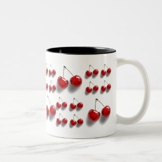 Taza Bicolor collage con las cerezas