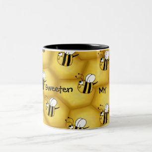 Taza Bicolor Collage de Bee Honeycomb