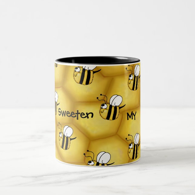 Taza Bicolor Collage de Bee Honeycomb (Centro)