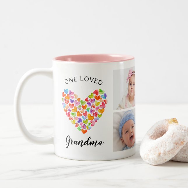 Taza Bicolor Collage de fotos Mimi Four (Con donut)