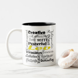 Taza Bicolor Collage de Rasgos del Horóscopo de Astrología de L