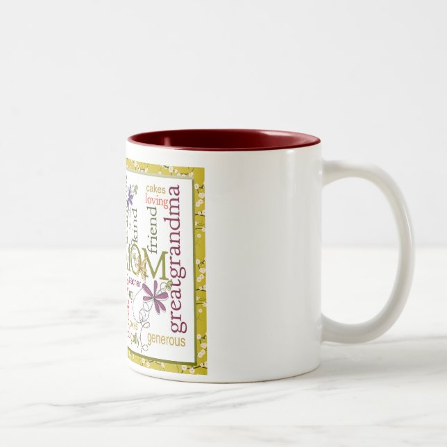 Taza Bicolor Collage sobre mamá (Derecha)