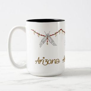 Taza Bicolor Collar de plumas de AZ