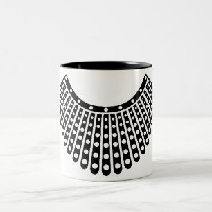 Taza Bicolor Collar disidente de RBG Ruth Bader Ginsburg