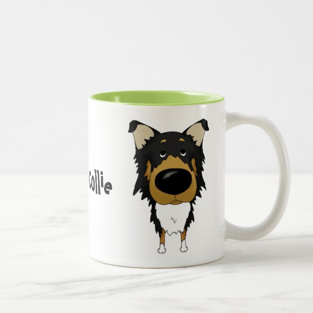 Taza Bicolor Collie áspero de la nariz grande (Derecha)