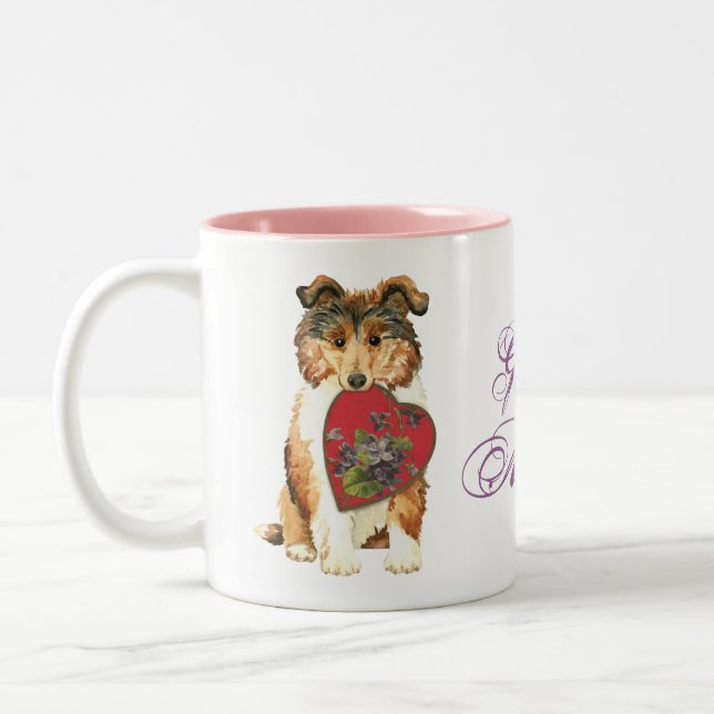 Taza Bicolor Collie Heart Mom (Izquierda)