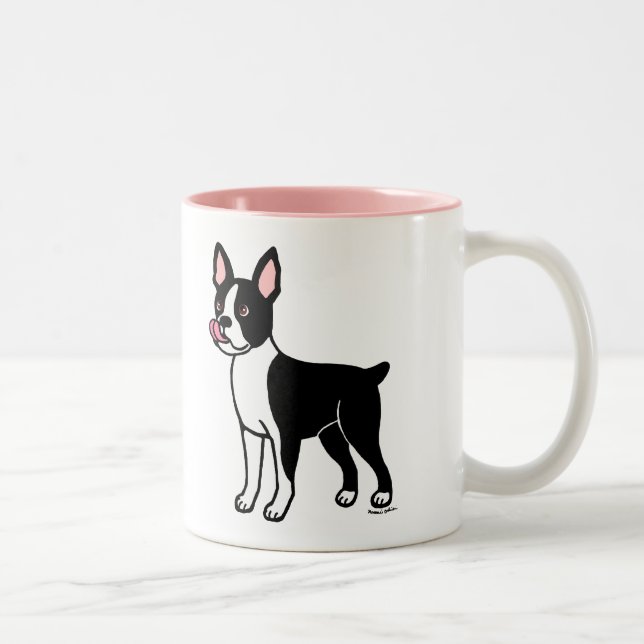 Taza Bicolor Colocación de Boston Terrier (Derecha)