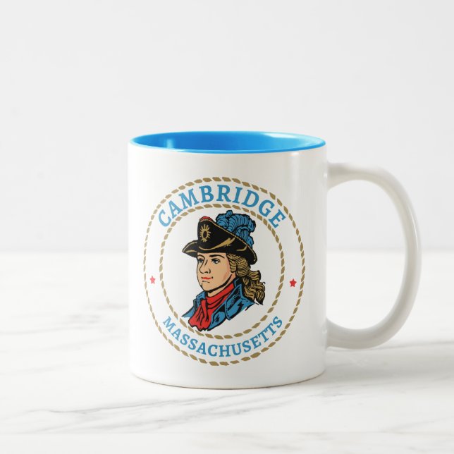 Taza Bicolor Colonial de Cambridge Massachusetts (Derecha)
