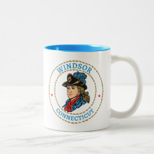 Taza Bicolor Colonial de Connecticut de Windsor
