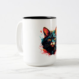 Taza Bicolor Color cat