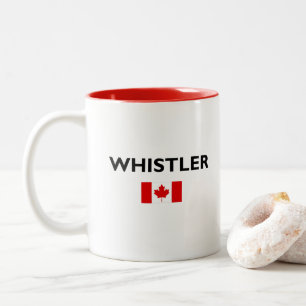 Taza Bicolor Color de la luz de la bandera canadiense de Whistl