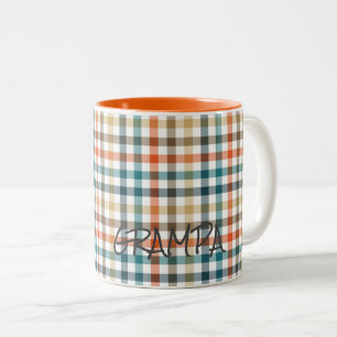 Taza Bicolor Color del Diseñador Grampa de NOMBRE personalizado