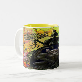 Taza Bicolor Color n oscuridad Café de dos tonos