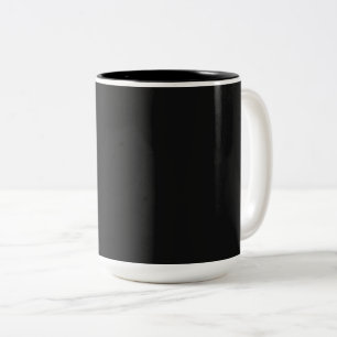 Taza Bicolor Color negro único profesional   Clásico Elegante