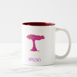 Taza Bicolor coloree el interior lado-rojo del lado-nombre 1