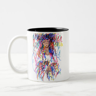 Taza Bicolor Colores Curls de café de dos tonos Mug