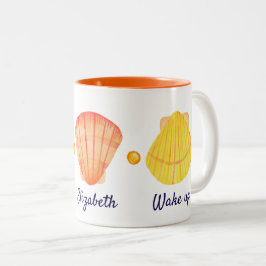 Taza Bicolor Colores de agua rojos y amarillos