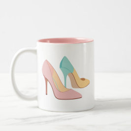 Taza Bicolor Colores de color pastel altos tacones para su CHIC