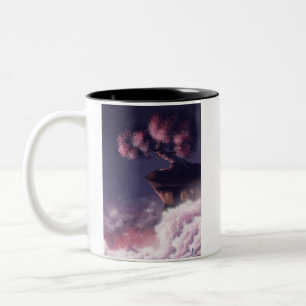 Taza Bicolor Colores de flor de cerezo de acento Mug