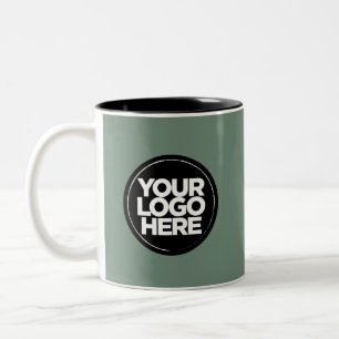 Taza Bicolor Colores especiales de su logotipo Plantilla de taz