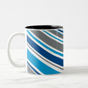Taza Bicolor Colores estilo retro olas