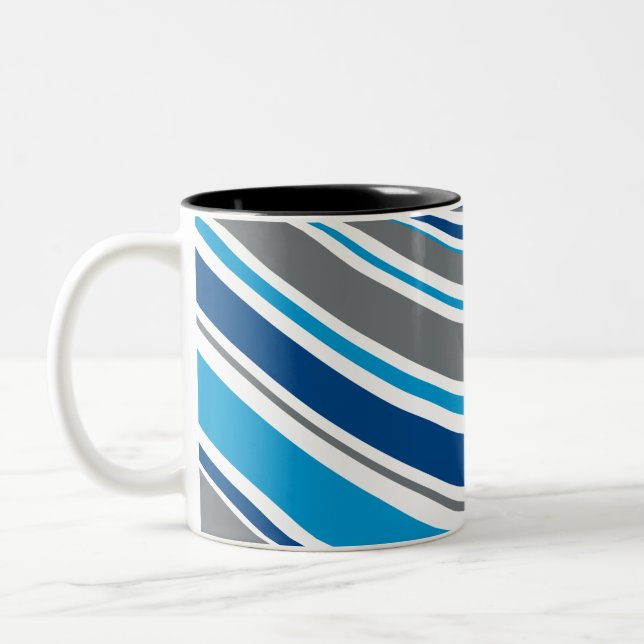 Taza Bicolor Colores estilo retro olas  (Izquierda)
