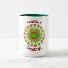Taza Bicolor Colores festivos tradicionales estrellas de mandal