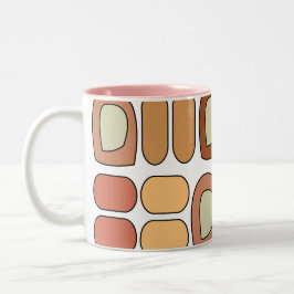Taza Bicolor Colorful Mid Century Modern Geometric