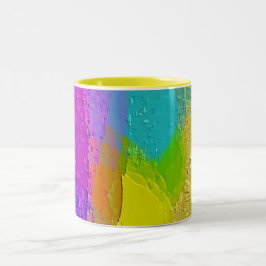 Taza Bicolor "Colorful Texture Mix" Diseñador Coffee Mug