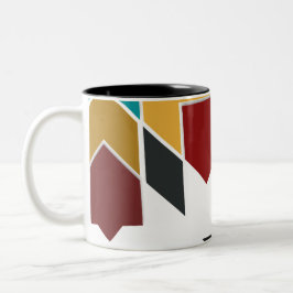 Taza Bicolor Coloridas baldosas marroquíes Mug