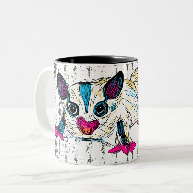 Taza Bicolor Colorido azucarero Glider Arte moderno personaliza (Anverso izquierdo)