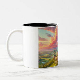 Taza Bicolor Colorido castillo de FairyTale