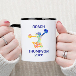 Taza Bicolor Colorido Entrenador De Alegría