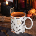 Taza Bicolor Colorido patrón de miedo de Halloween<br><div class="desc">Colorido patrón de miedo de Halloween</div>