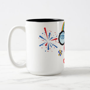 Taza Bicolor Colorido payaso