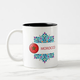 Taza Bicolor Colorido recuerdo de Marruecos