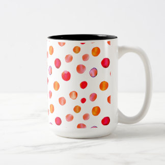 Taza Bicolor coloridos puntos de polka café Mug