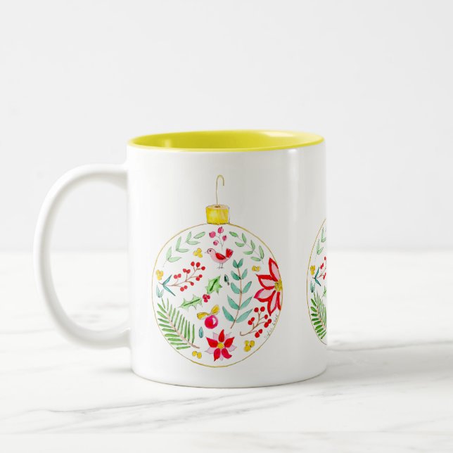 Taza Bicolor Colourful Christmas Ornament (Izquierda)
